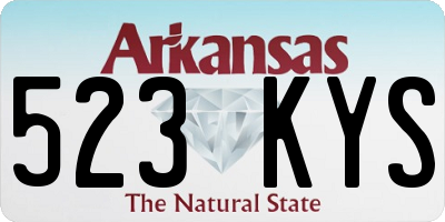 AR license plate 523KYS