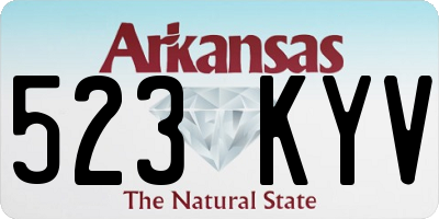 AR license plate 523KYV