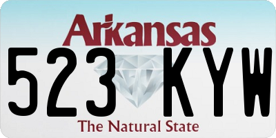 AR license plate 523KYW