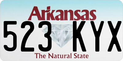 AR license plate 523KYX