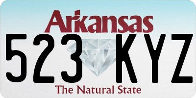 AR license plate 523KYZ