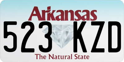 AR license plate 523KZD