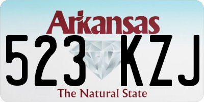 AR license plate 523KZJ