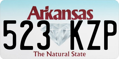 AR license plate 523KZP