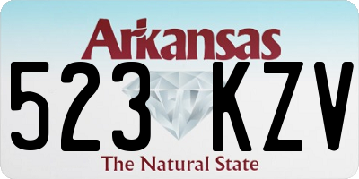 AR license plate 523KZV
