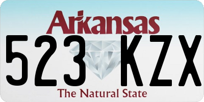 AR license plate 523KZX