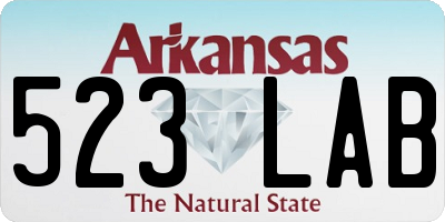 AR license plate 523LAB