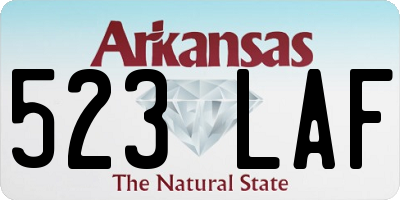 AR license plate 523LAF
