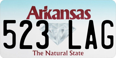 AR license plate 523LAG