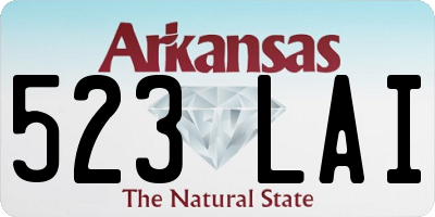 AR license plate 523LAI
