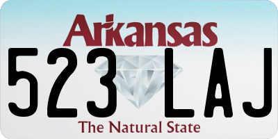 AR license plate 523LAJ