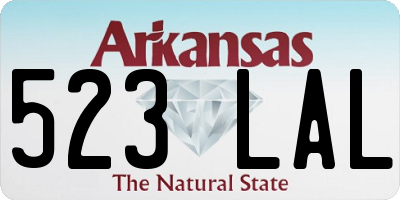 AR license plate 523LAL