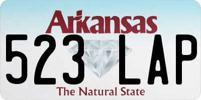 AR license plate 523LAP