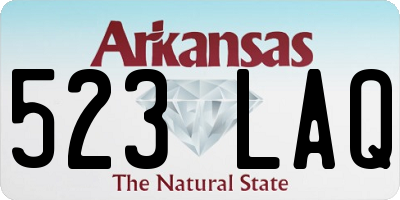 AR license plate 523LAQ