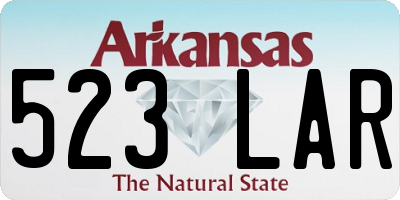 AR license plate 523LAR