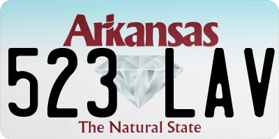 AR license plate 523LAV