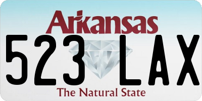 AR license plate 523LAX