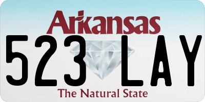 AR license plate 523LAY