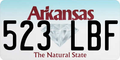 AR license plate 523LBF