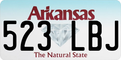 AR license plate 523LBJ