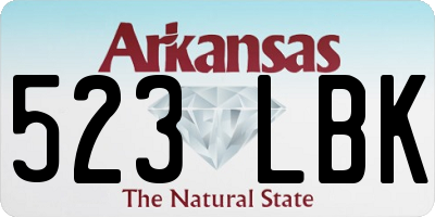 AR license plate 523LBK