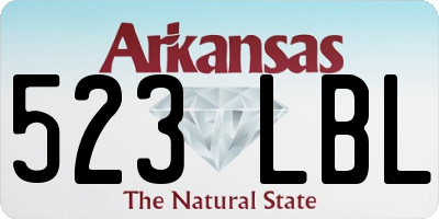 AR license plate 523LBL