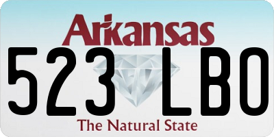 AR license plate 523LBO