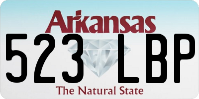 AR license plate 523LBP