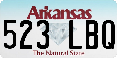 AR license plate 523LBQ
