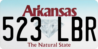 AR license plate 523LBR