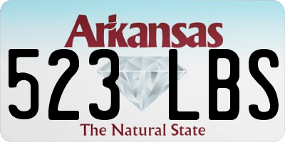 AR license plate 523LBS
