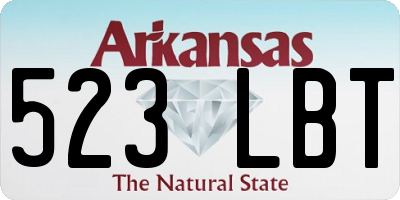 AR license plate 523LBT