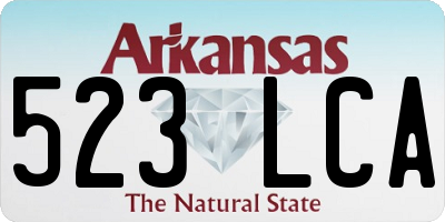 AR license plate 523LCA