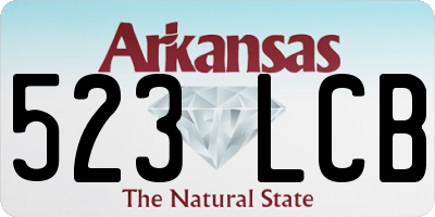 AR license plate 523LCB
