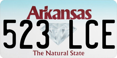 AR license plate 523LCE