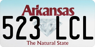 AR license plate 523LCL