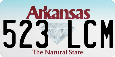 AR license plate 523LCM