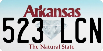 AR license plate 523LCN