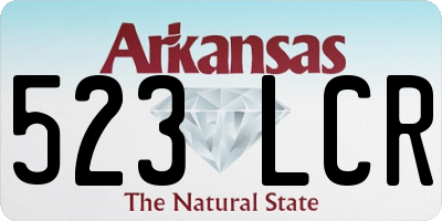AR license plate 523LCR