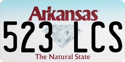 AR license plate 523LCS