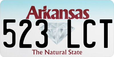 AR license plate 523LCT