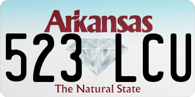 AR license plate 523LCU
