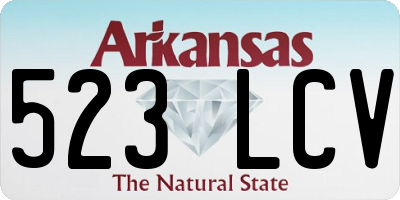 AR license plate 523LCV