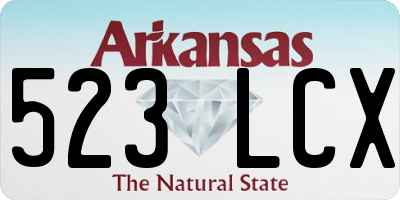 AR license plate 523LCX