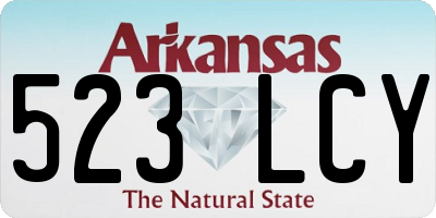 AR license plate 523LCY