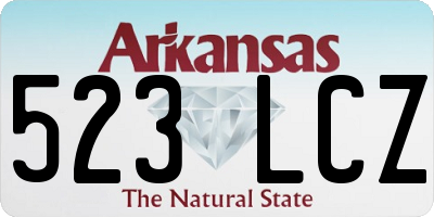 AR license plate 523LCZ