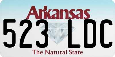 AR license plate 523LDC