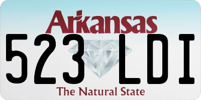 AR license plate 523LDI