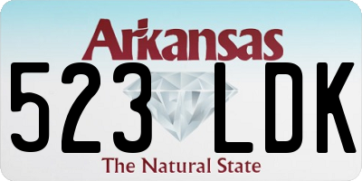 AR license plate 523LDK