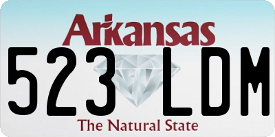 AR license plate 523LDM